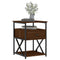 vidaXL Bedside Cabinet Brown Oak 40x42x55 cm Engineered Wood