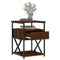 vidaXL Bedside Cabinet Brown Oak 40x42x55 cm Engineered Wood