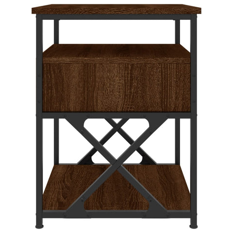 vidaXL Bedside Cabinet Brown Oak 40x42x55 cm Engineered Wood