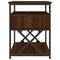 vidaXL Bedside Cabinet Brown Oak 40x42x55 cm Engineered Wood