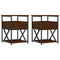 vidaXL Bedside Cabinets 2 pcs Brown Oak 40x42x55 cm Engineered Wood