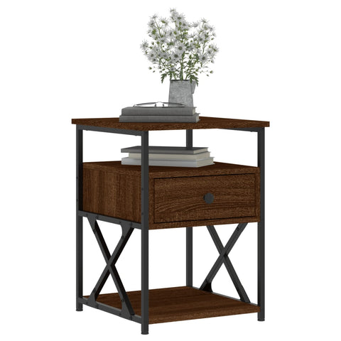 vidaXL Bedside Cabinets 2 pcs Brown Oak 40x42x55 cm Engineered Wood