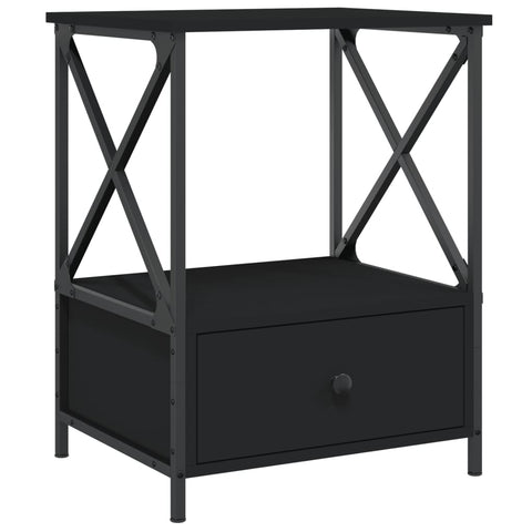 vidaXL Bedside Tables 2 pcs Black 50x41x65 cm Engineered Wood