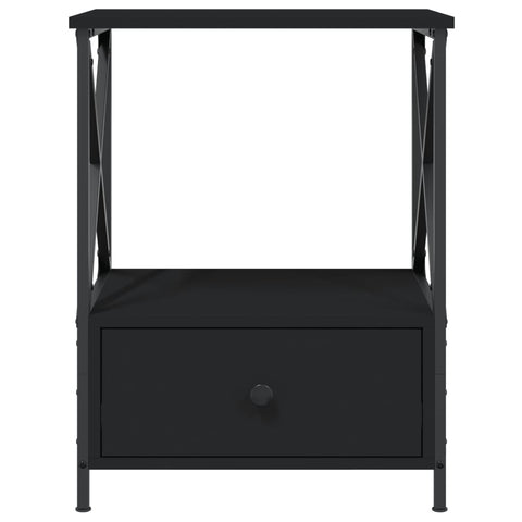vidaXL Bedside Tables 2 pcs Black 50x41x65 cm Engineered Wood