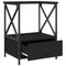 vidaXL Bedside Tables 2 pcs Black 50x41x65 cm Engineered Wood