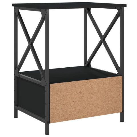 vidaXL Bedside Tables 2 pcs Black 50x41x65 cm Engineered Wood