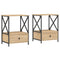 vidaXL Bedside Tables 2 pcs Sonoma Oak 50x41x65 cm Engineered Wood