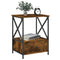 vidaXL Bedside Table Smoked Oak 50x41x65 cm Engineered Wood
