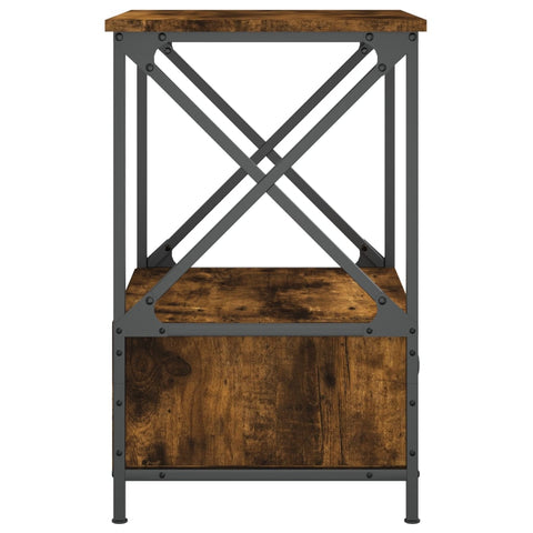 vidaXL Bedside Table Smoked Oak 50x41x65 cm Engineered Wood
