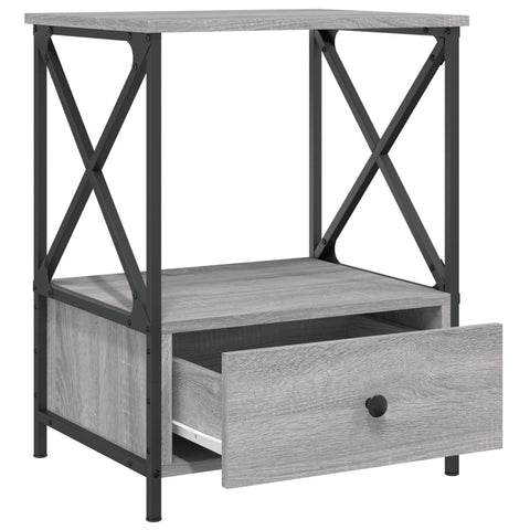 vidaXL Bedside Table Grey Sonoma 50x41x65 cm Engineered Wood