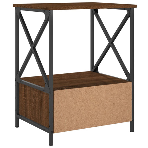 vidaXL Bedside Table Brown Oak 50x41x65 cm Engineered Wood