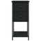 vidaXL Bedside Cabinet Black 32x42x70 cm Engineered Wood