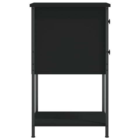 vidaXL Bedside Cabinet Black 32x42x70 cm Engineered Wood
