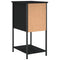 vidaXL Bedside Cabinet Black 32x42x70 cm Engineered Wood