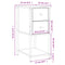 vidaXL Bedside Cabinet Black 32x42x70 cm Engineered Wood
