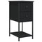 vidaXL Bedside Cabinets 2 pcs Black 32x42x70 cm Engineered Wood