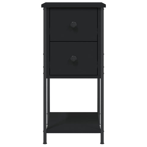 vidaXL Bedside Cabinets 2 pcs Black 32x42x70 cm Engineered Wood