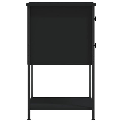 vidaXL Bedside Cabinets 2 pcs Black 32x42x70 cm Engineered Wood