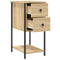 vidaXL Bedside Cabinet Sonoma Oak 32x42x70 cm Engineered Wood