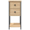 vidaXL Bedside Cabinet Sonoma Oak 32x42x70 cm Engineered Wood
