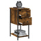 vidaXL Bedside Cabinets 2 pcs Smoked Oak 32x42x70 cm Engineered Wood