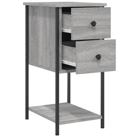 vidaXL Bedside Cabinet Grey Sonoma 32x42x70 cm Engineered Wood