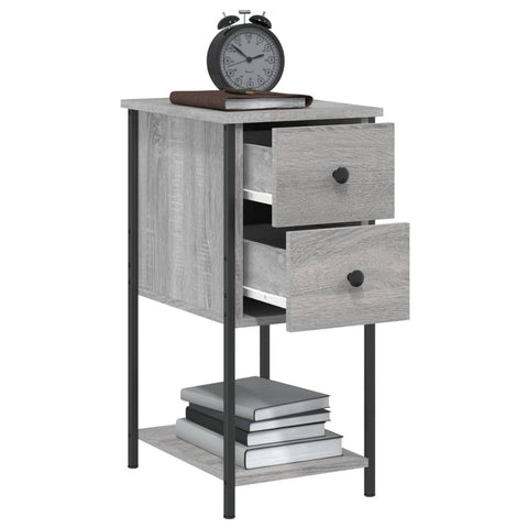 vidaXL Bedside Cabinets 2 pcs Grey Sonoma 32x42x70 cm Engineered Wood