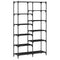 vidaXL Bookshelf Black 100x32x170 cm Engineered Wood and Iron
