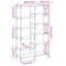 vidaXL Bookshelf Black 100x32x170 cm Engineered Wood and Iron