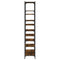 vidaXL Bookshelf Smoked Oak 100x32x170 cm Engineered Wood and Iron
