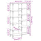 vidaXL Bookshelf Grey Sonoma 100x32x170 cm Engineered Wood and Iron