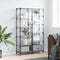 vidaXL Bookshelf Grey Sonoma 100x32x170 cm Engineered Wood and Iron