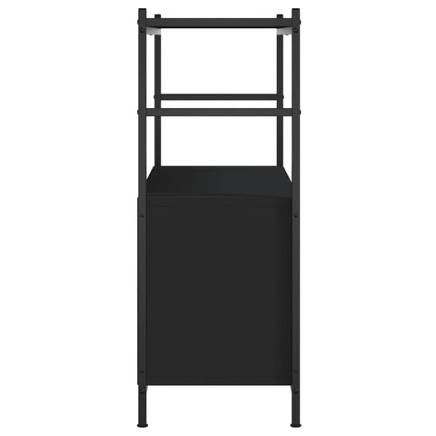 vidaXL Bookshelf Black 80x30x78.5 cm Engineered Wood and Iron
