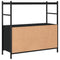 vidaXL Bookshelf Black 80x30x78.5 cm Engineered Wood and Iron