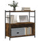 vidaXL Bookshelf Smoked Oak 80x30x78.5 cm Engineered Wood and Iron