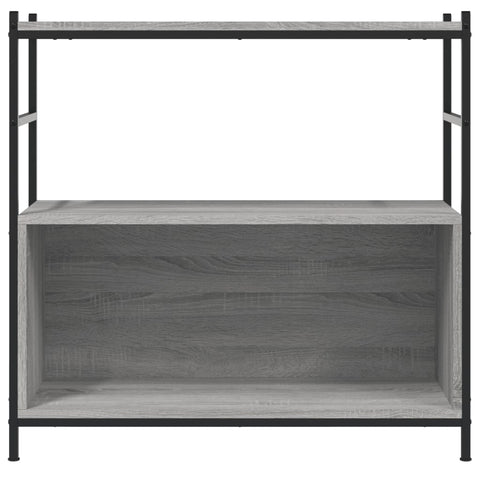 vidaXL Bookshelf Grey Sonoma 80x30x78.5 cm Engineered Wood and Iron