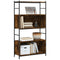 vidaXL Bookshelf Smoked Oak 80x30x145.5 cm Engineered Wood and Iron