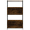 vidaXL Bookshelf Smoked Oak 80x30x145.5 cm Engineered Wood and Iron