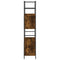 vidaXL Bookshelf Smoked Oak 80x30x145.5 cm Engineered Wood and Iron