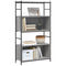 vidaXL Bookshelf Grey Sonoma 80x30x145.5 cm Engineered Wood and Iron