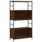 vidaXL Bookshelf Brown Oak 80x30x145.5 cm Engineered Wood and Iron