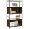 vidaXL Bookshelf Brown Oak 80x30x145.5 cm Engineered Wood and Iron