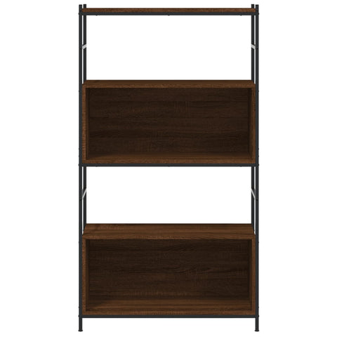 vidaXL Bookshelf Brown Oak 80x30x145.5 cm Engineered Wood and Iron