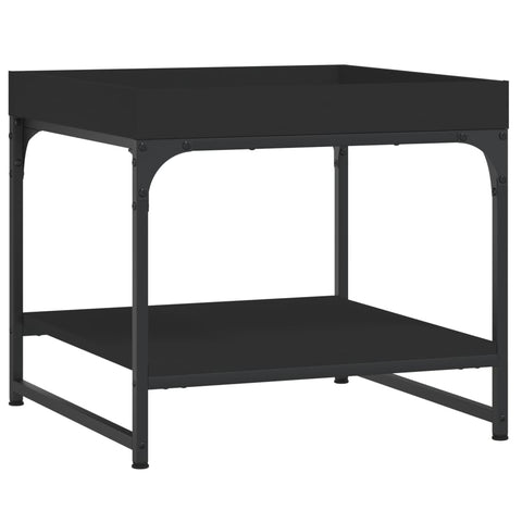 vidaXL Coffee Table Black 49.5x49.5x45 cm Engineered Wood