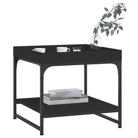 vidaXL Coffee Table Black 49.5x49.5x45 cm Engineered Wood