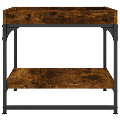vidaXL Coffee Table Smoked Oak 49.5x49.5x45 cm Engineered Wood