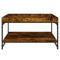 vidaXL Coffee Table Smoked Oak 80x80x45 cm Engineered Wood and Iron