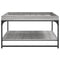 vidaXL Coffee Table Grey Sonoma 80x80x45 cm Engineered Wood and Iron
