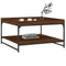 vidaXL Coffee Table Brown Oak 80x80x45 cm Engineered Wood and Iron