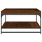 vidaXL Coffee Table Brown Oak 80x80x45 cm Engineered Wood and Iron